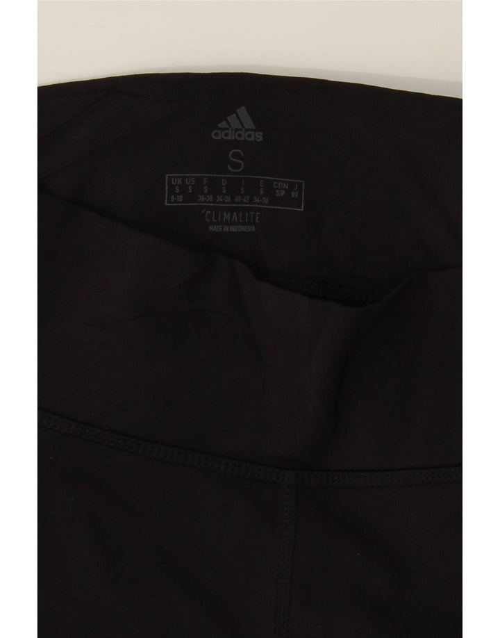 ADIDAS Womens Climalite Leggings UK 8/10 Small  Black Polyester Vintage Adidas and Second-Hand Adidas from Messina Hembry 
