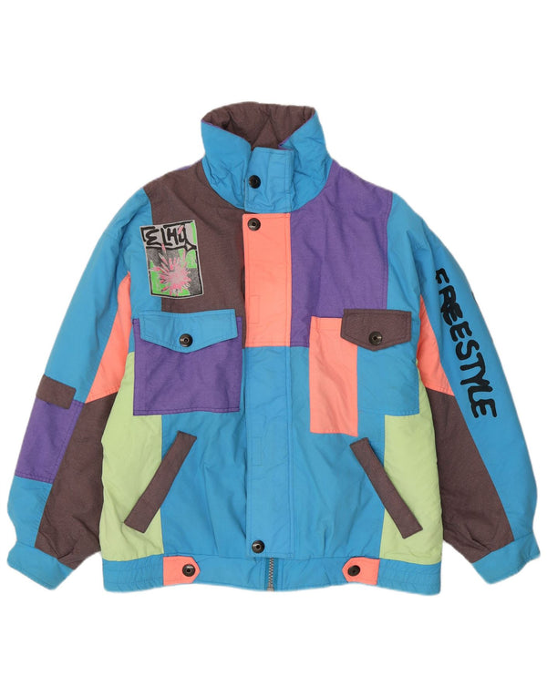 Elho Mens Graphic Ski Jacket XL Blue Colourblock
