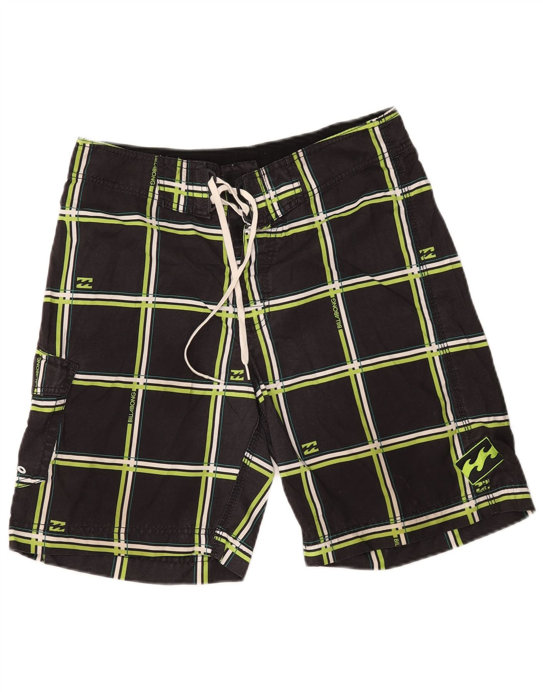 BILLABONG Mens Swimming Shorts Medium Black Check Polyester