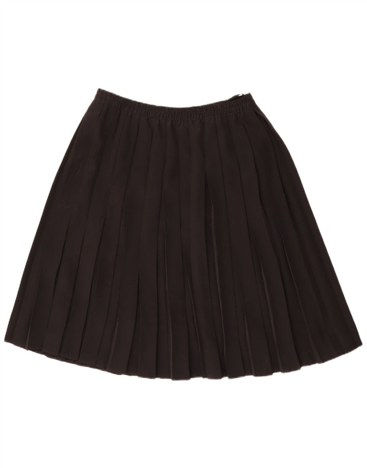 Vintage Womens Pleated Skirt EU 42 Large W34 Black Polyester