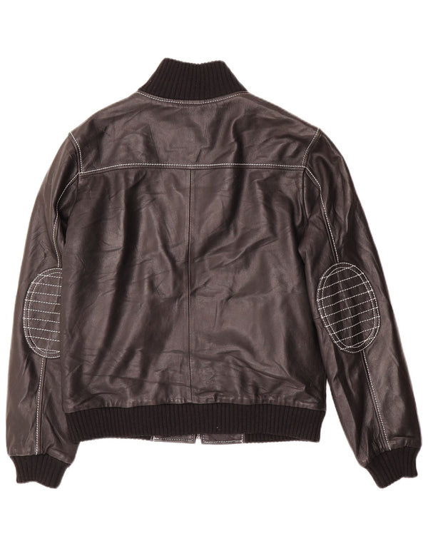 Vintage Womens Leather Jacket UK 14 Large Black