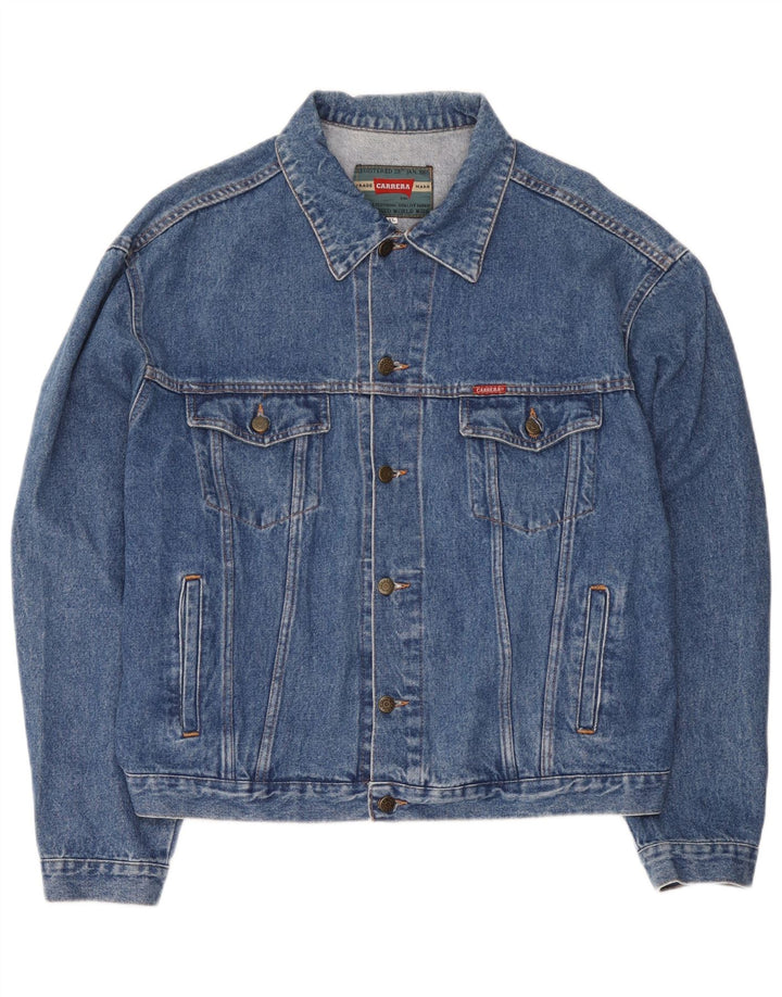 Carrera Mens Denim Jacket UK 42 XL Blue Cotton