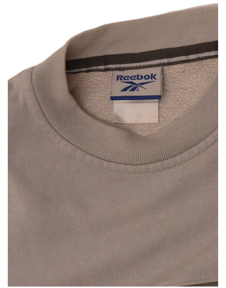REEBOK Boys Graphic Sweatshirt Jumper 11-12 Years Grey Colourblock