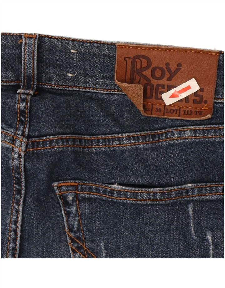 Roy Rogers Mens Distressed Slim Jeans W34 L29 Blue Cotton