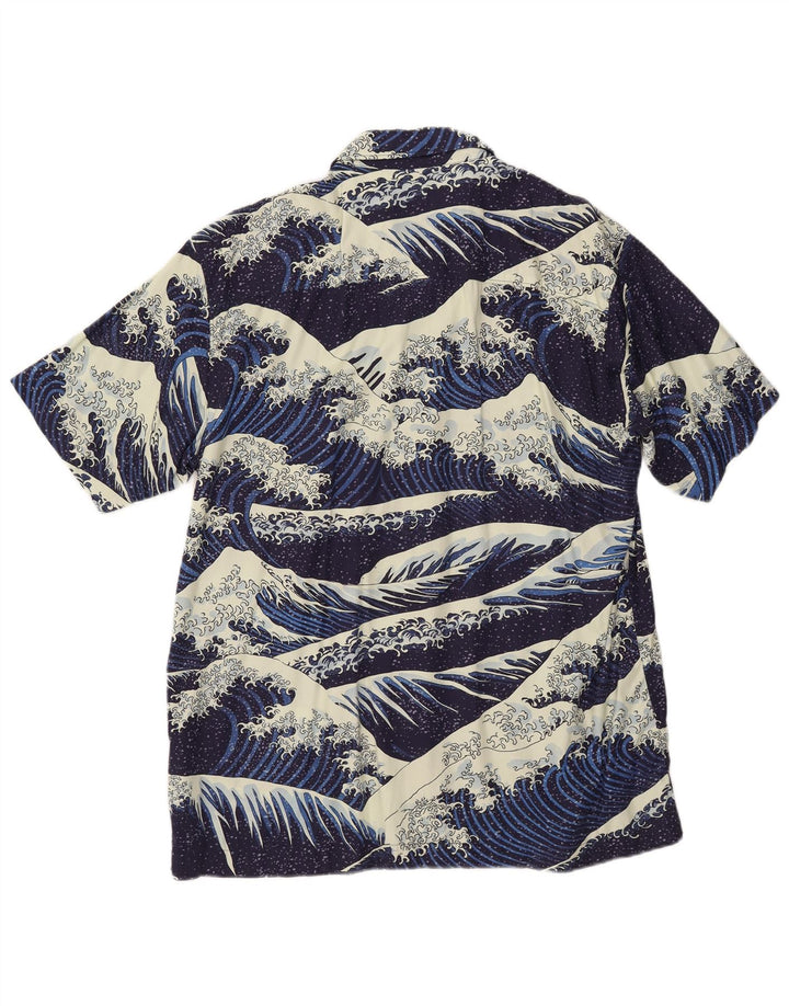 SUPERDRY Mens Graphic Short Sleeve Shirt XL Navy Blue Cotton