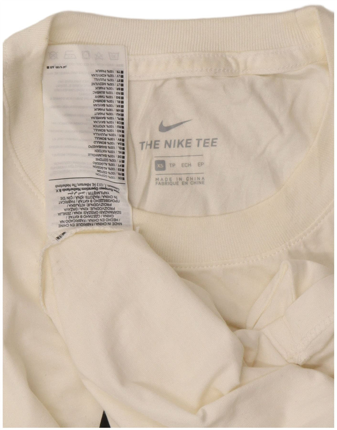 NIKE Womens Graphic T-Shirt Top UK 6 XS White