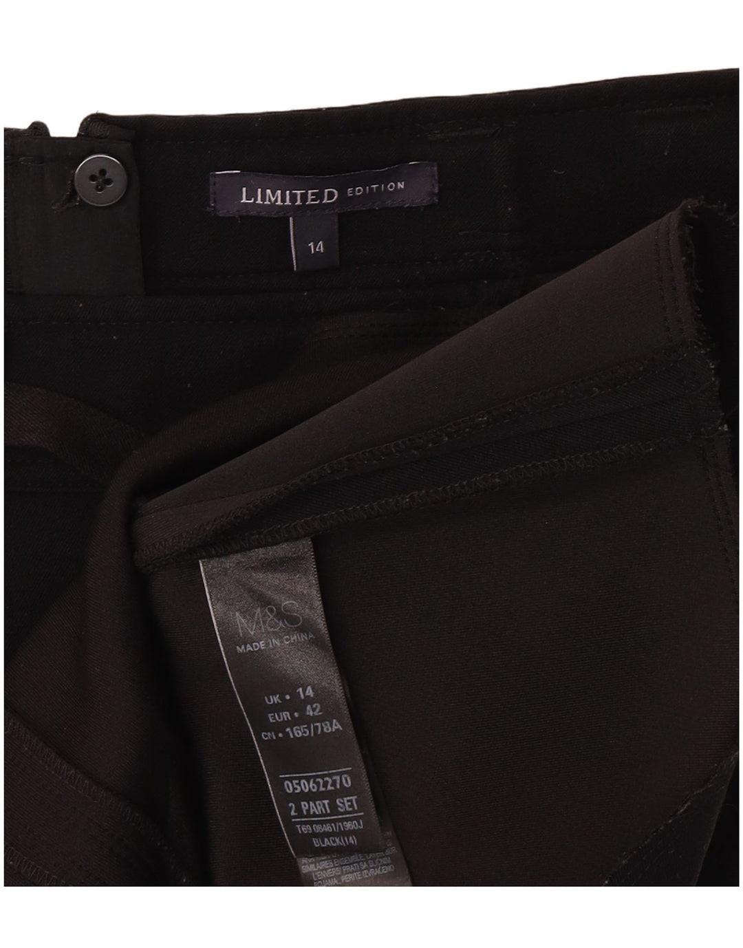 Marks & Spencer Womens Mini Skirt UK 14 Large W30  Black Polyester