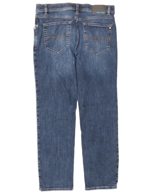 Pierre Cardin Mens Straight Jeans W34 L30 Blue Cotton