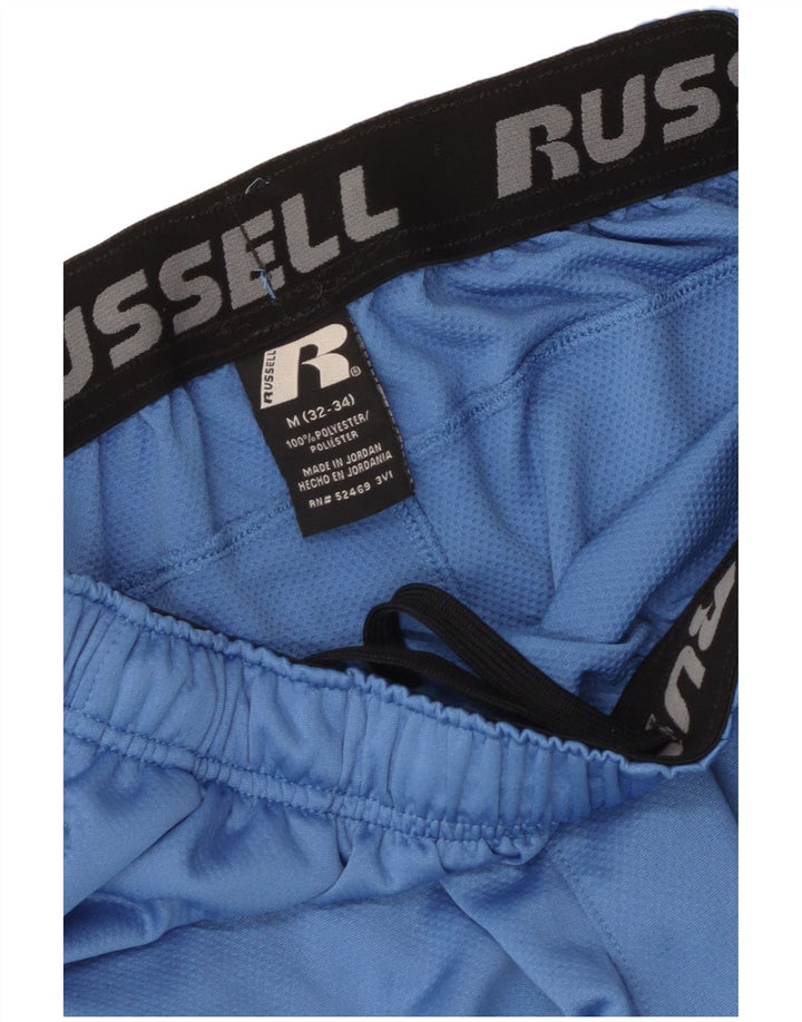 Russell Athletic Mens Sport Shorts Medium Blue Colourblock Polyester