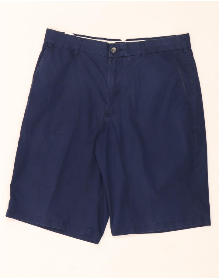 Marks & Spencer Mens Chino Shorts W34 Large Blue Cotton