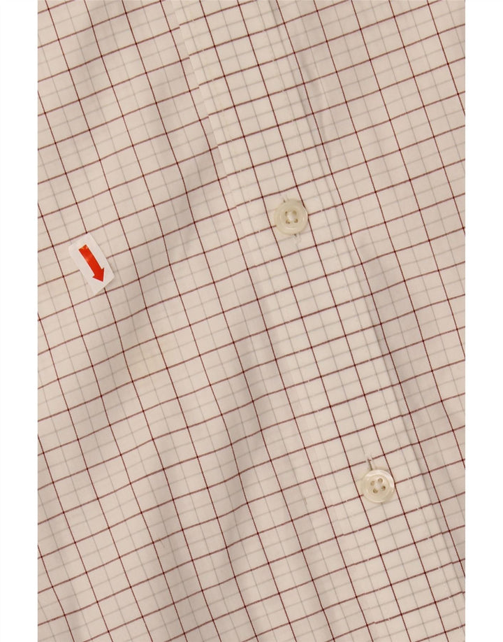 J. CREW Mens Slim Shirt Size 17 1/2 XL White Check Cotton