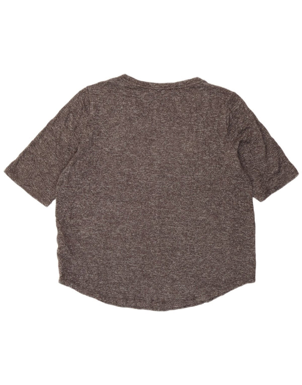 Marks & Spencer Womens T-Shirt Top UK 14 Large Grey Flecked Viscose