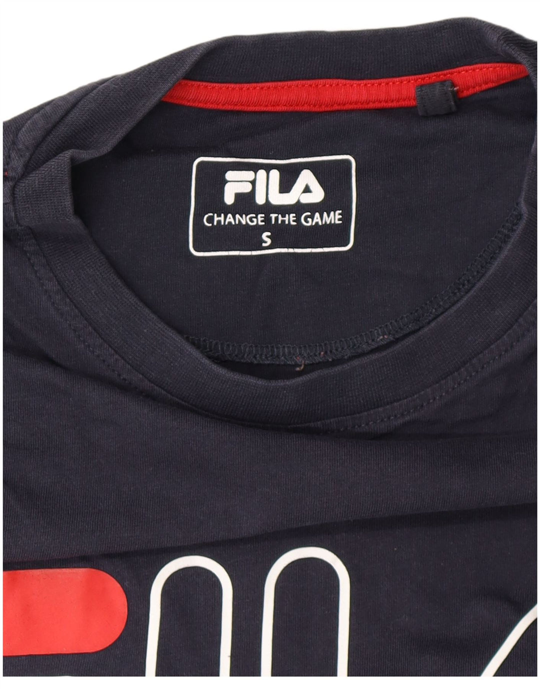 FILA Mens Graphic T-Shirt Top Small Navy Blue