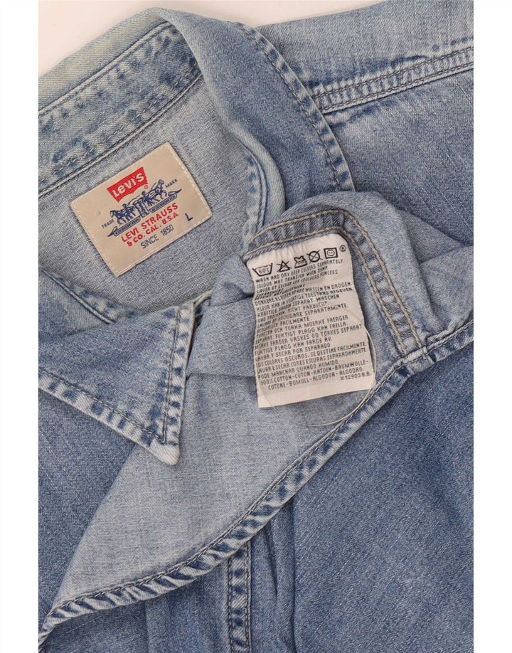 Levi's Mens Denim Shirt Large Blue Cotton