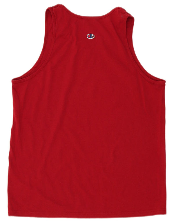 Champion Mens The Grenadines Graphic Vest Top Large Burgundy Cotton