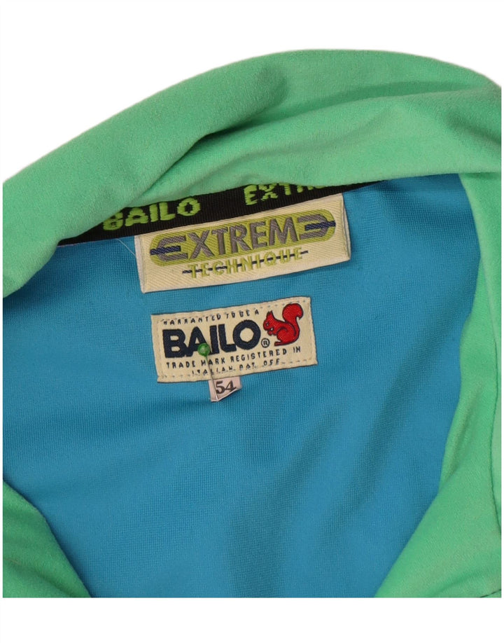 Bailo Mens Tracksuit Top Jacket IT 54 XL Blue Colourblock Polyester