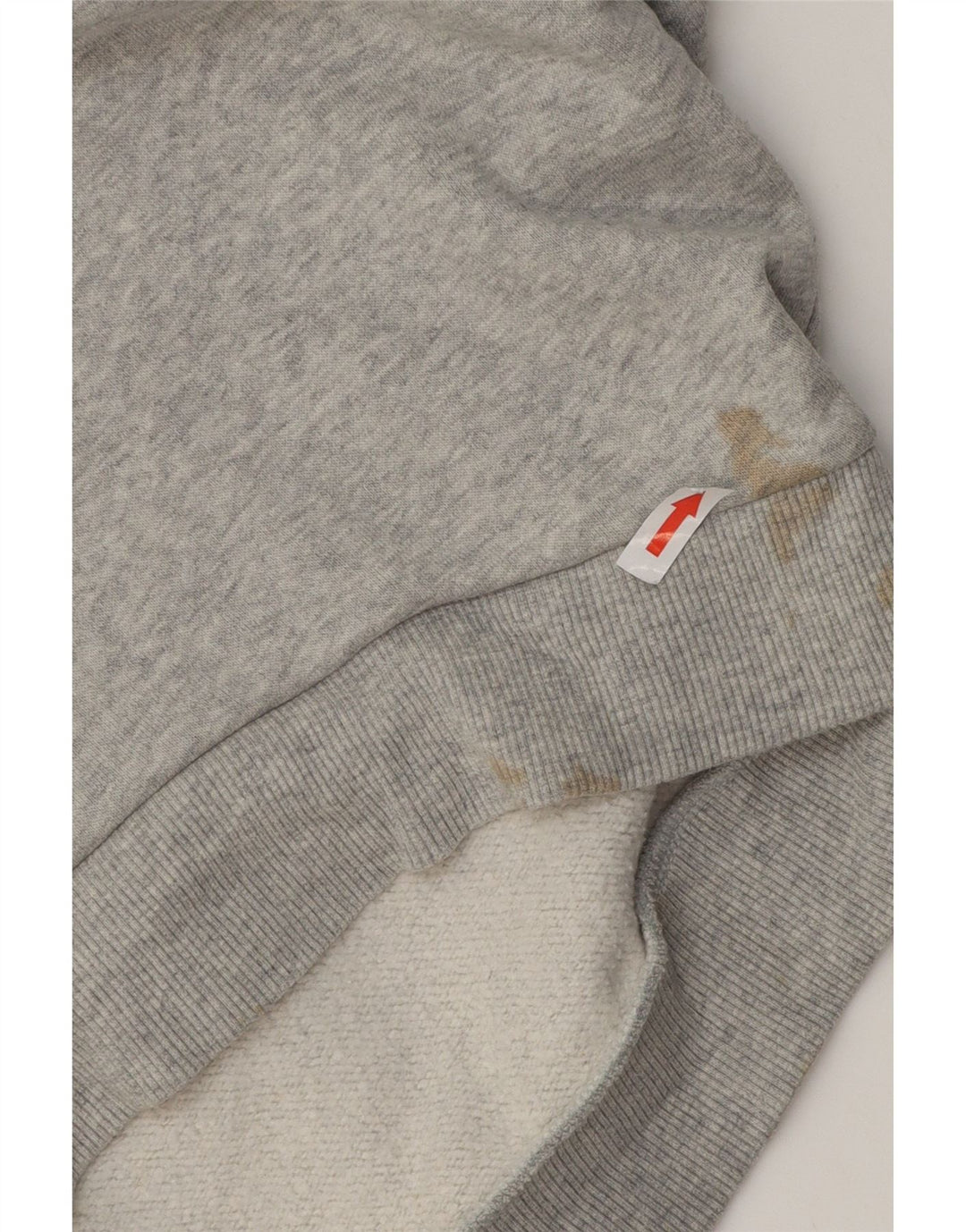 Fila Womens Oversized Sweatshirt Jumper UK 10 Small Grey Flecked Cotton