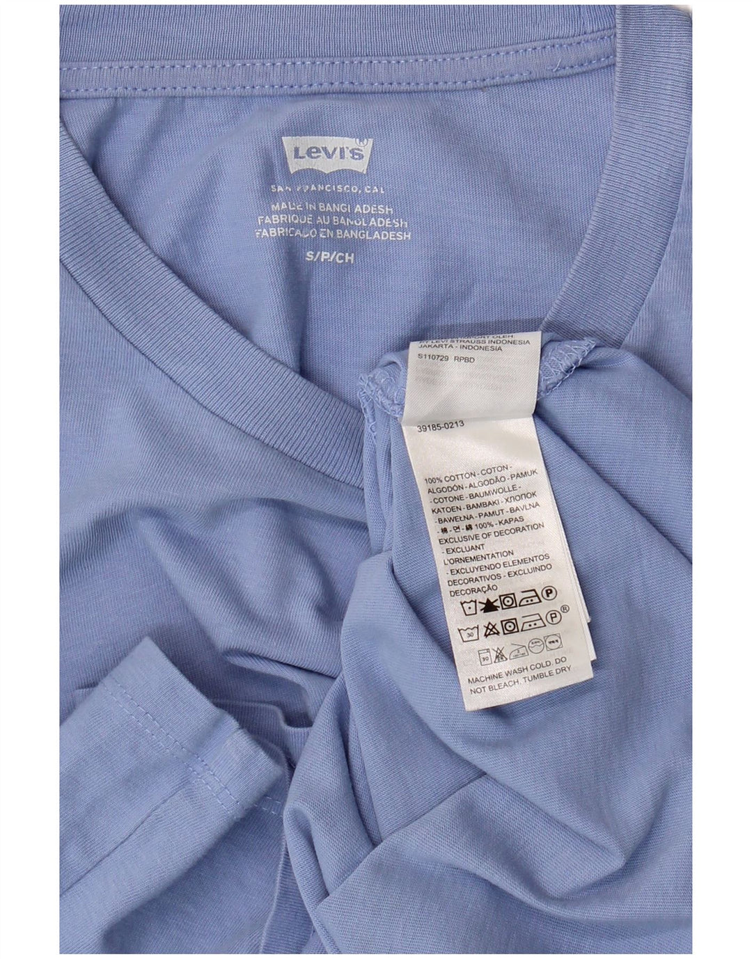 Levi's Womens T-Shirt Top UK 10 Small Blue Cotton