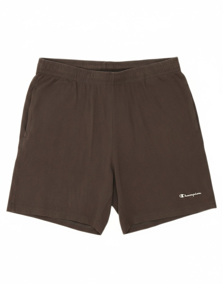 CHAMPION Mens Sport Shorts Large  Grey Cotton