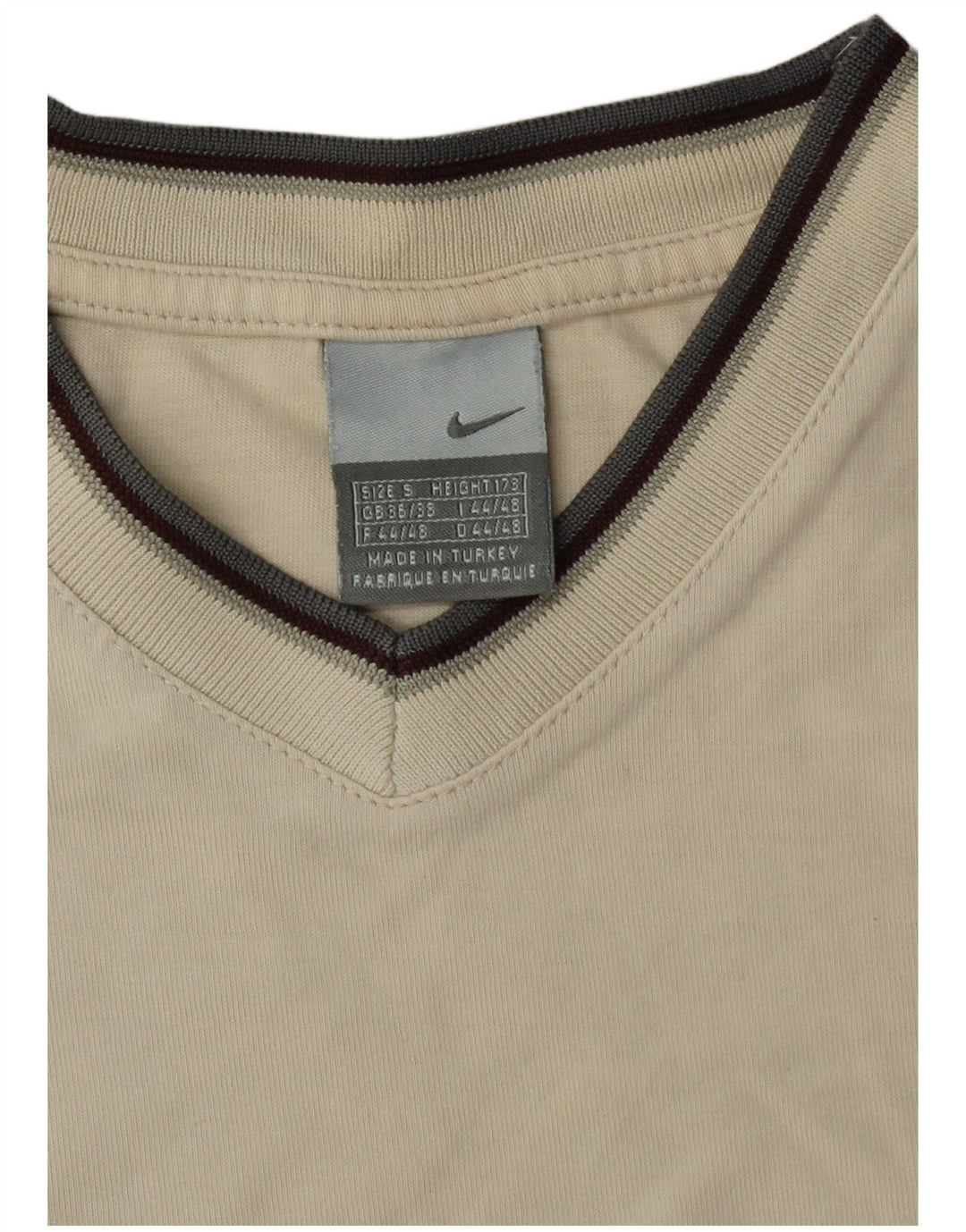 NIKE Mens T-Shirt Top UK 36/38 Small Off White