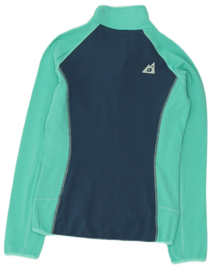 Alpenplus Womens Tracksuit Top Jacket UK 10 Small Turquoise Colourblock