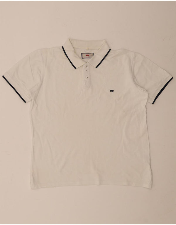 Carrera Mens Regular Fit Polo Shirt XL White Striped