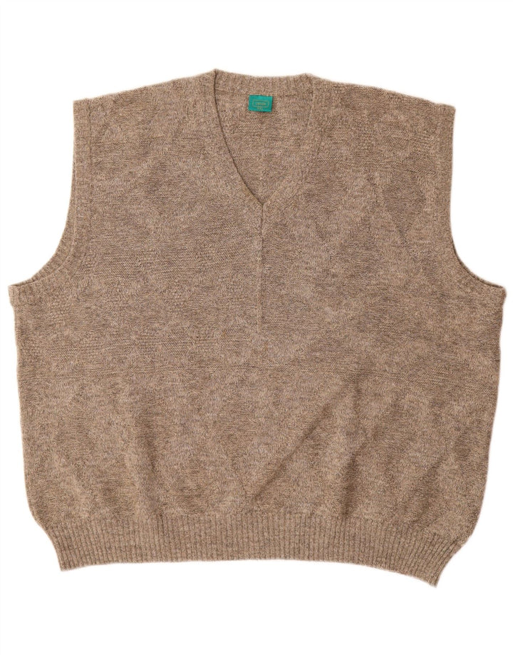 Canda Mens Vest Tank Top 2XL Beige Acrylic