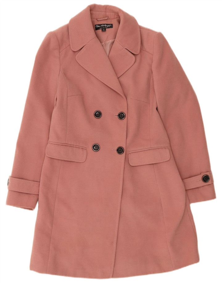 Miss Selfridge Womens Overcoat UK 10 Small Pink Polyester