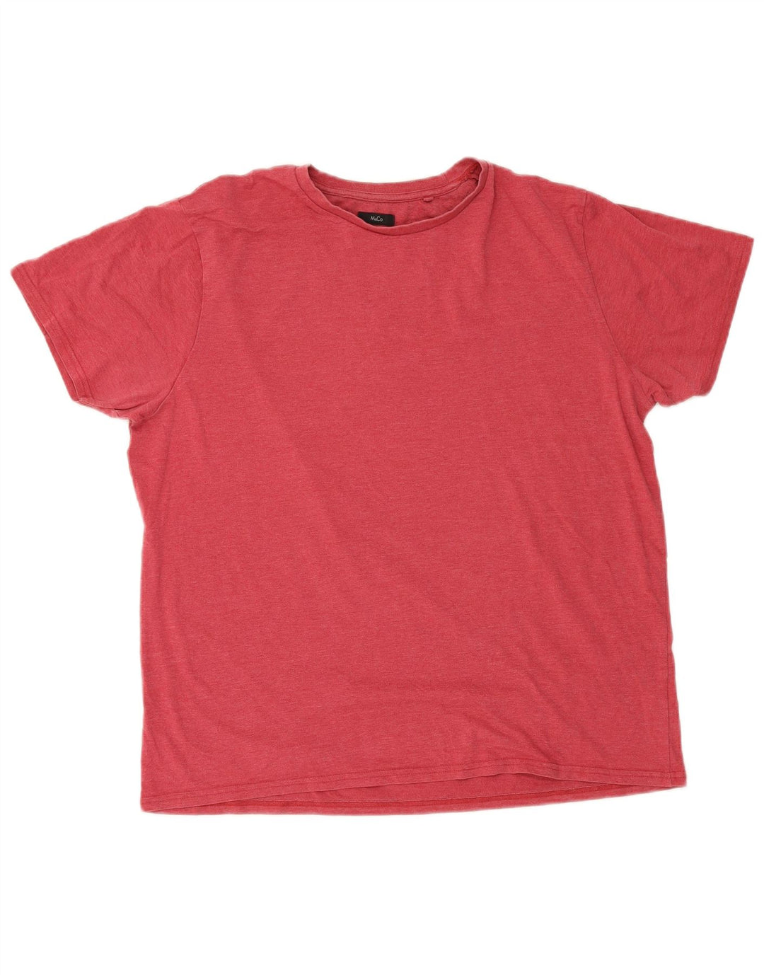 M&Co Mens T-Shirt Top XL Red Cotton