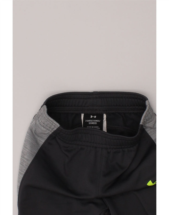 UNDER ARMOUR Baby Boys Tracksuit Trousers 3-6 Months  Black Colourblock