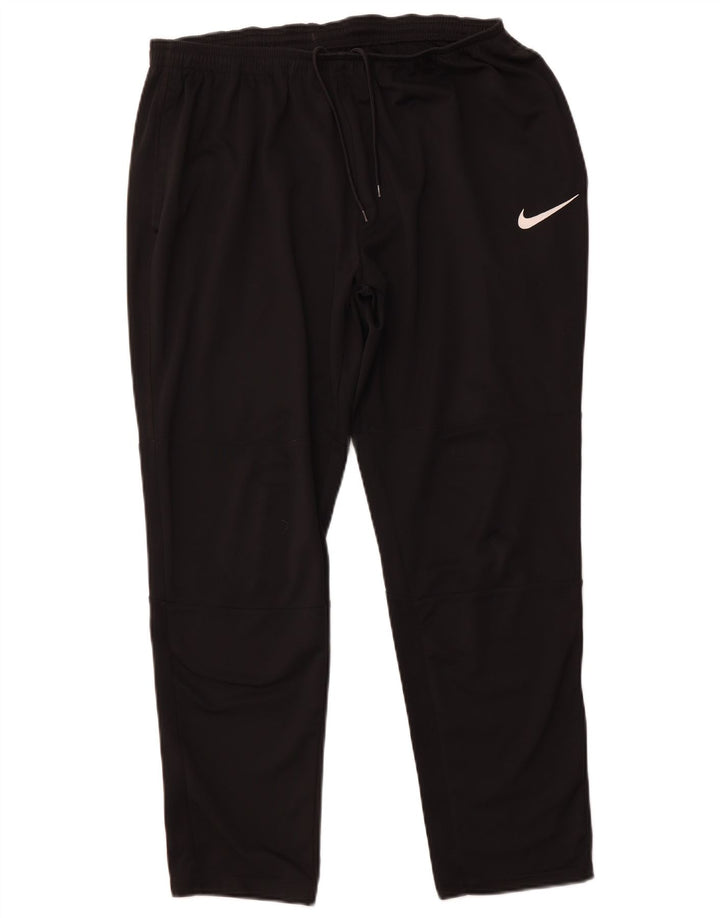NIKE Mens Tracksuit Trousers XL Black Polyester