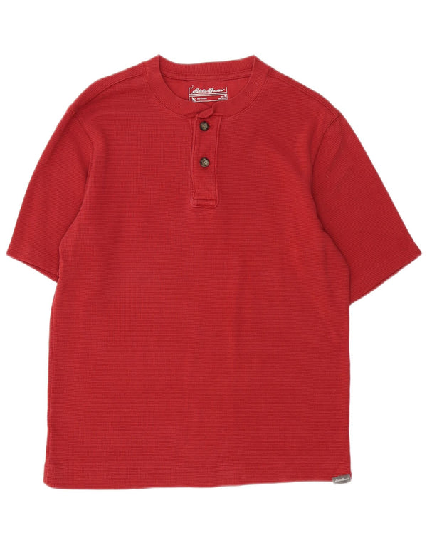 EDDIE BAUER Mens T-Shirt Top Medium Red Cotton