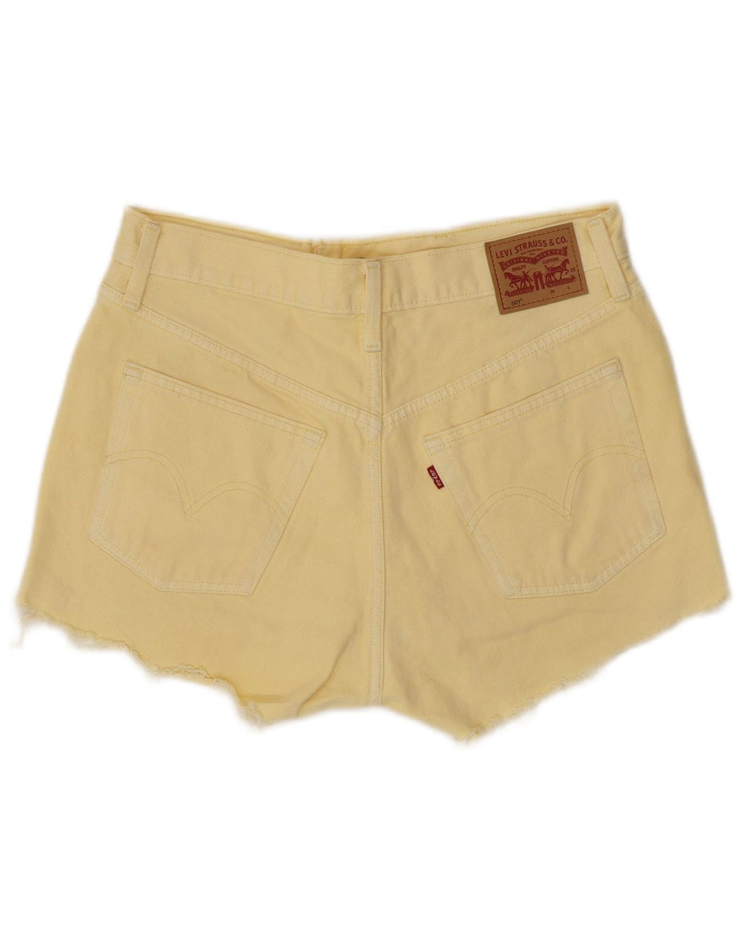 LEVI'S Womens 501 Denim Shorts W30 Medium  Yellow Cotton