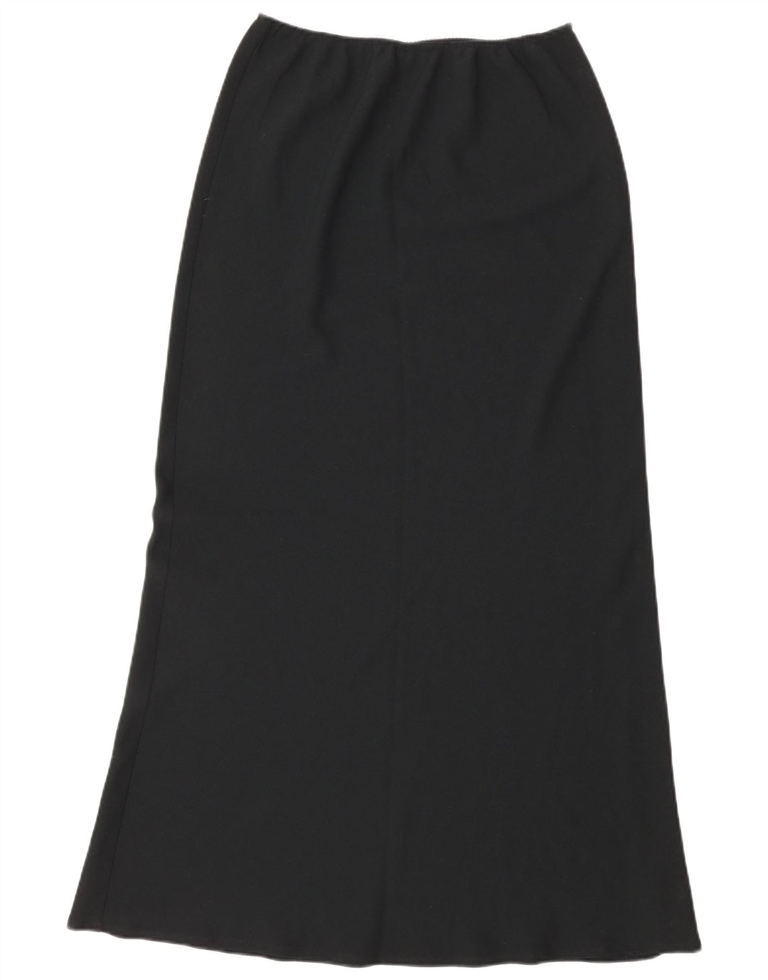 Benetton Womens High Waist Maxi Skirt IT 44 Medium W26 Black Polyester