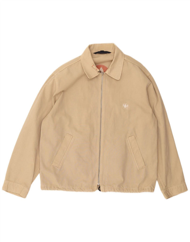 MURPHY & NYE Mens Bomber Jacket UK 40 Large Beige Cotton