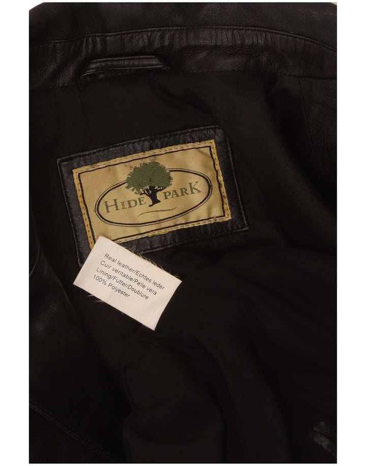 Hidepark Womens Leather Coat UK 10 Small Black Leather