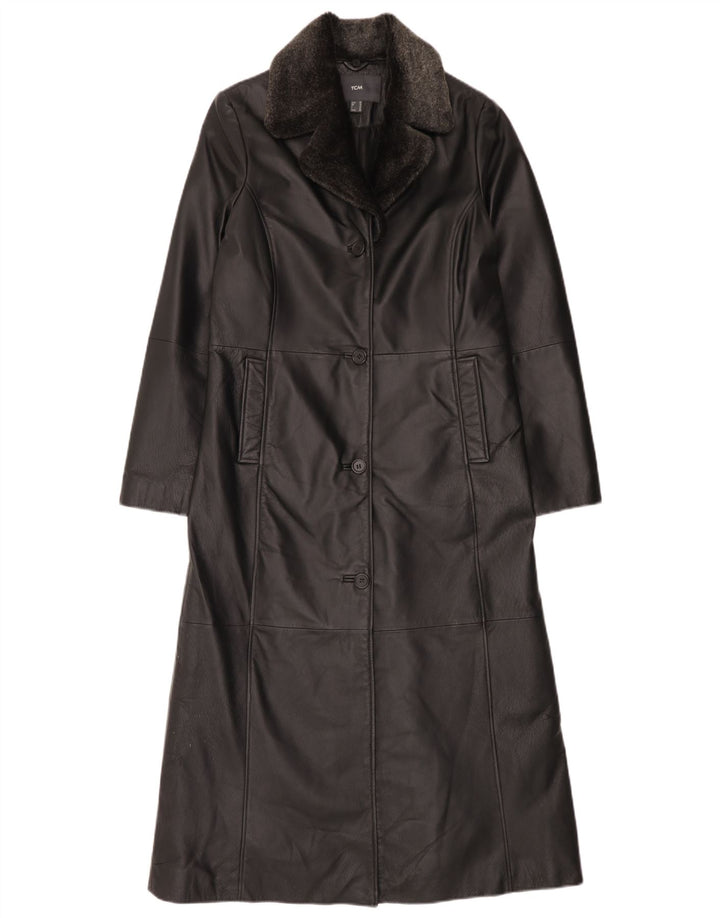 TCM Womens Leather Coat UK 12 Medium Black Leather