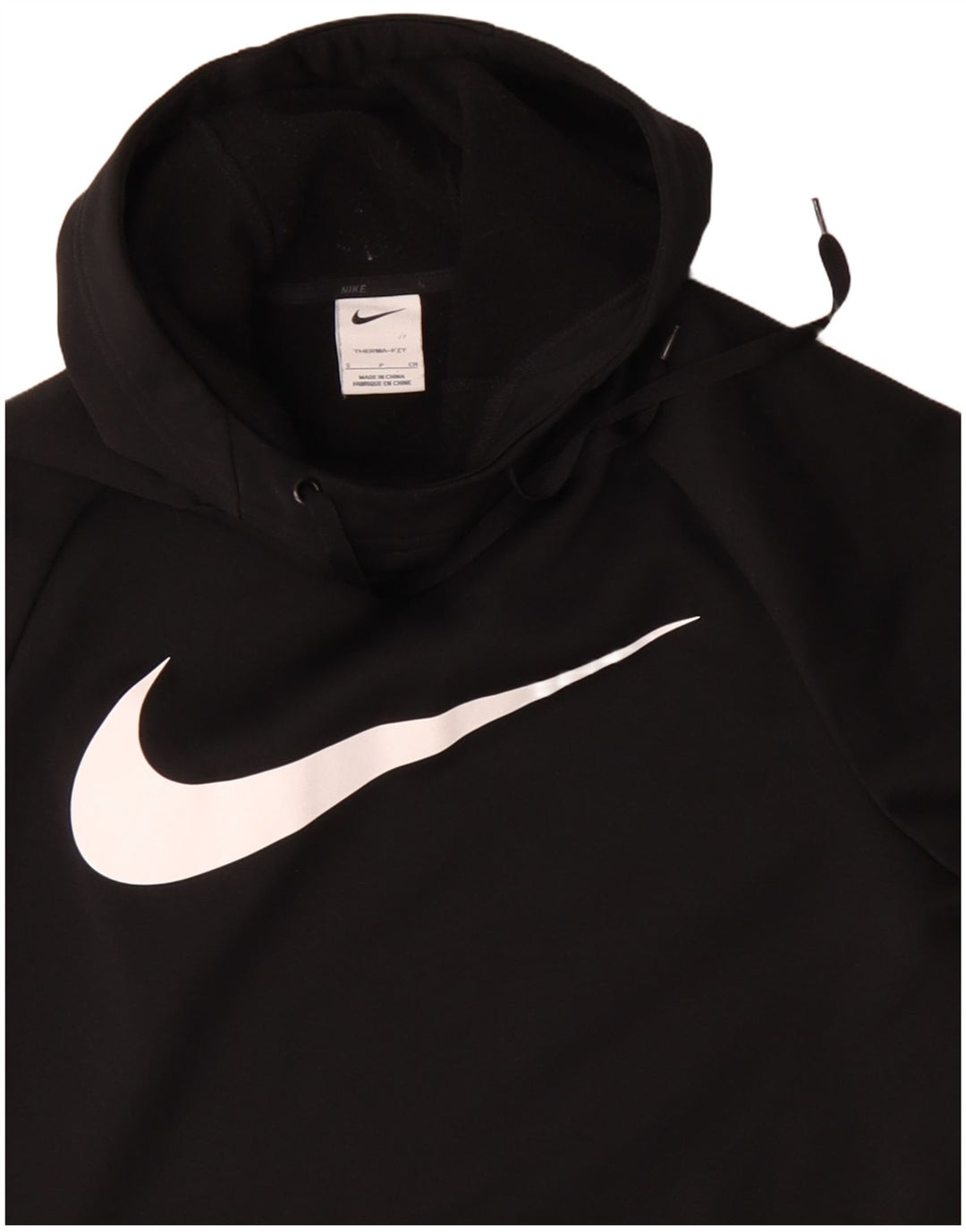 Nike Mens Therma-Fit Graphic Hoodie Jumper Small Black Polyester