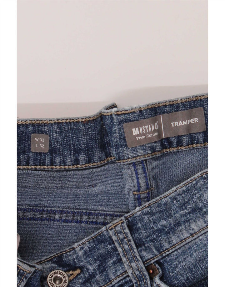 Mustang Mens Tramper Slim Jeans W32 L32 Blue Cotton