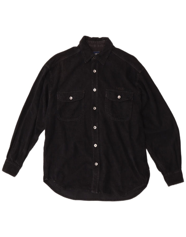 Vintage Mens Corduroy Shirt Small Black