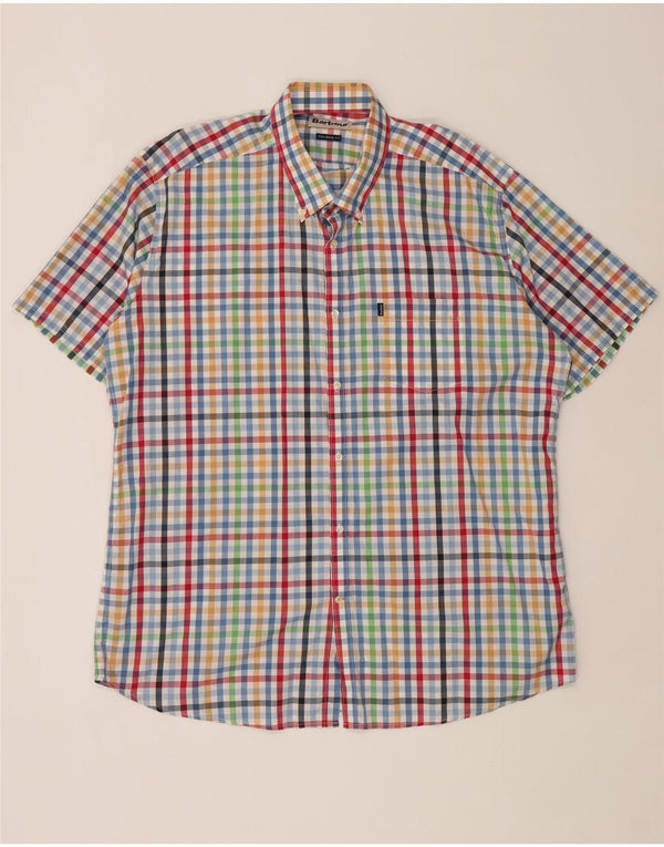 Barbour Mens Short Sleeve Tailored Fit Shirt 3XL Multicoloured Gingham