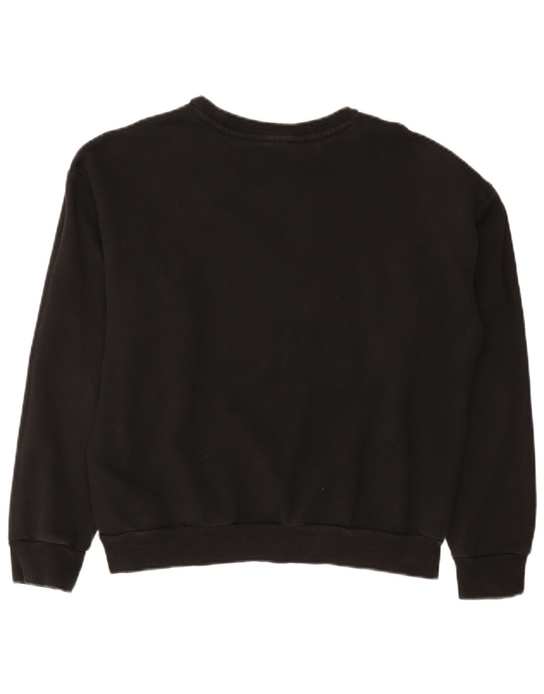 Puma Womens Graphic Sweatshirt Jumper UK 14 Medium Black Cotton