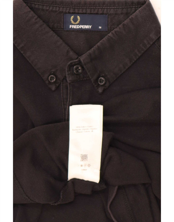 Fred Perry Mens Polo Shirt Medium Black Cotton