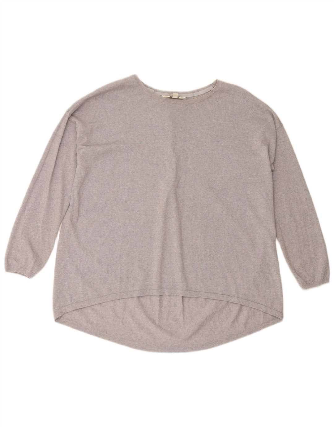 MONSOON Womens Loose Fit Boat Neck Jumper Sweater UK 14 Medium Purple Wool