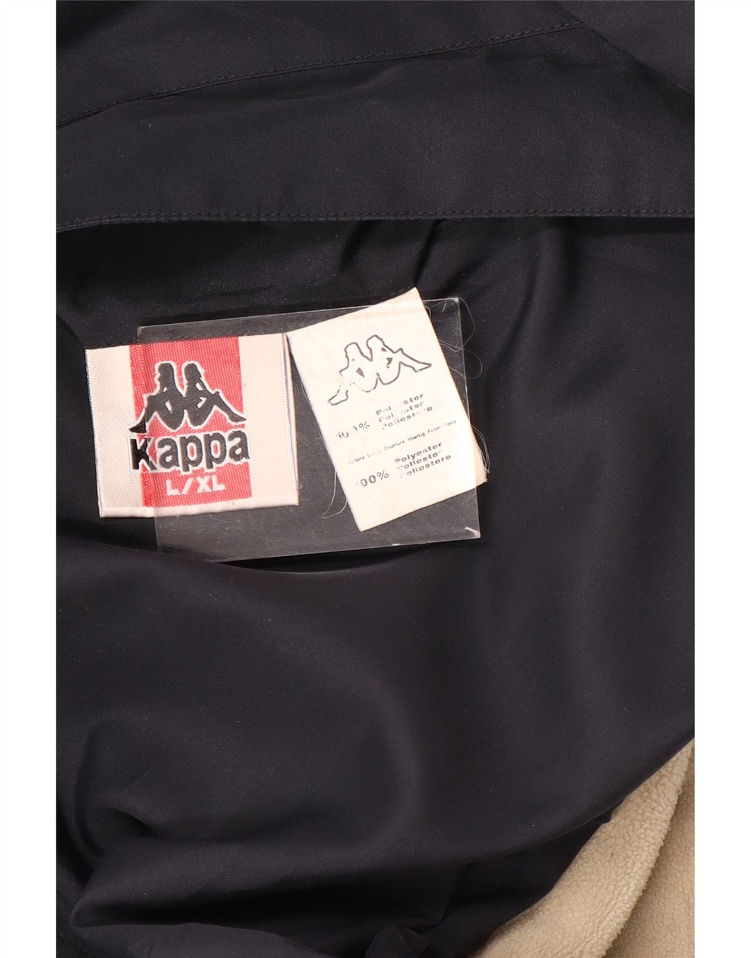 Kappa Mens Hooded Reversible Jacket UK 40 Large Navy Blue Polyester