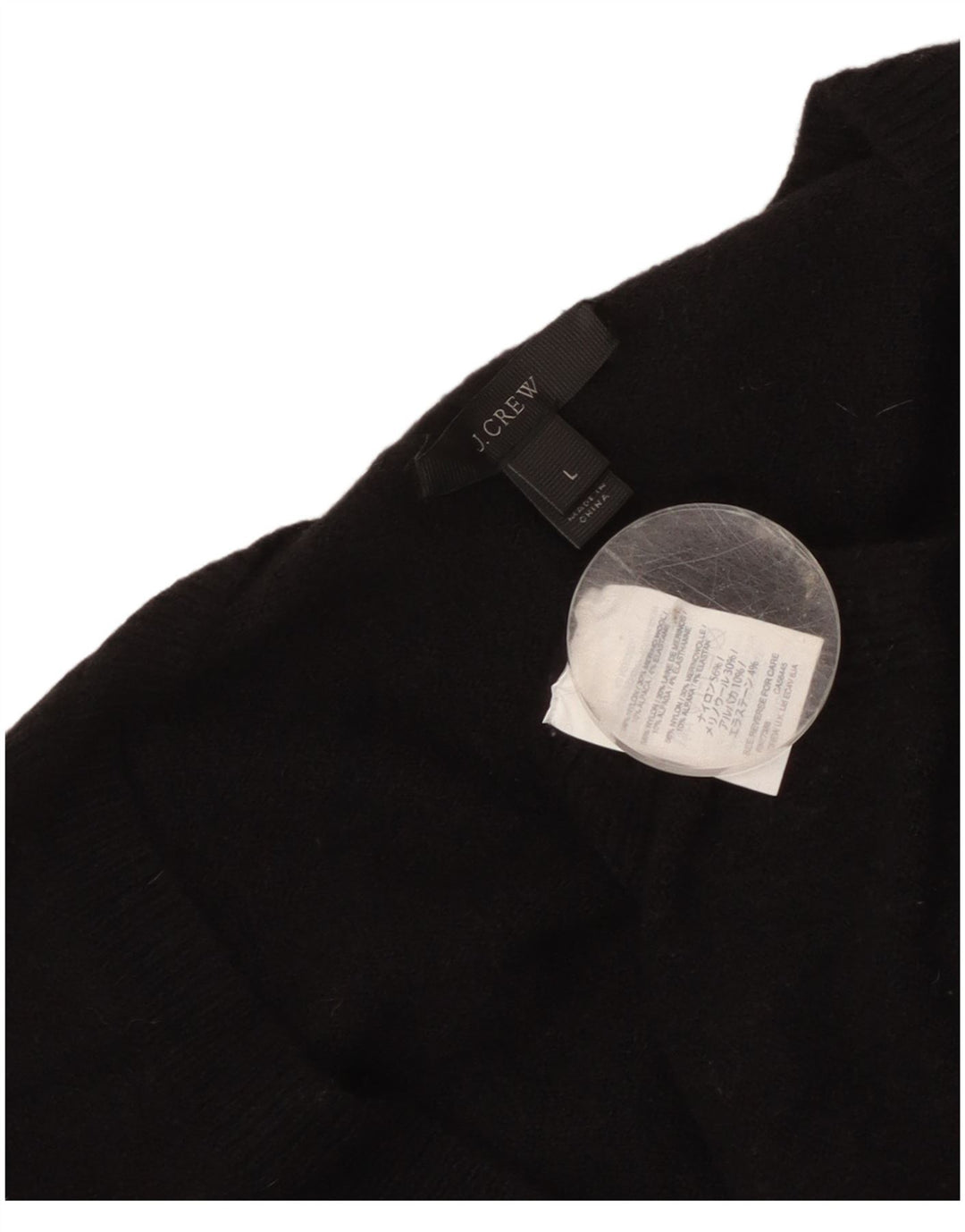 J. Crew Womens V-Neck Jumper Sweater UK 16 Large Black Nylon