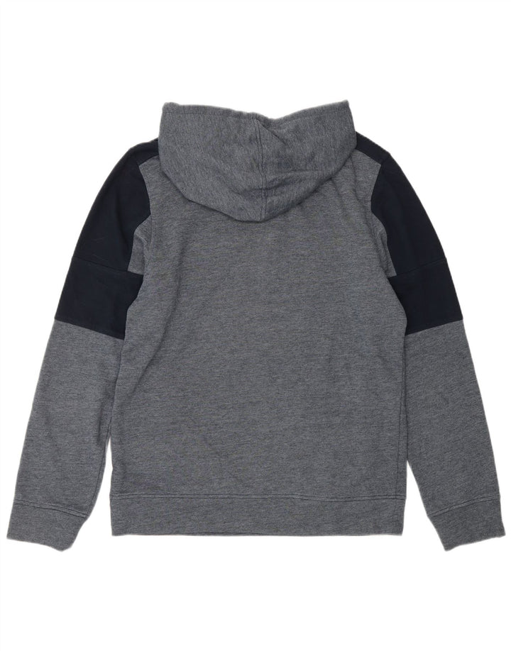 JACK & JONES Mens Graphic Hoodie Jumper Medium Navy Blue Colourblock