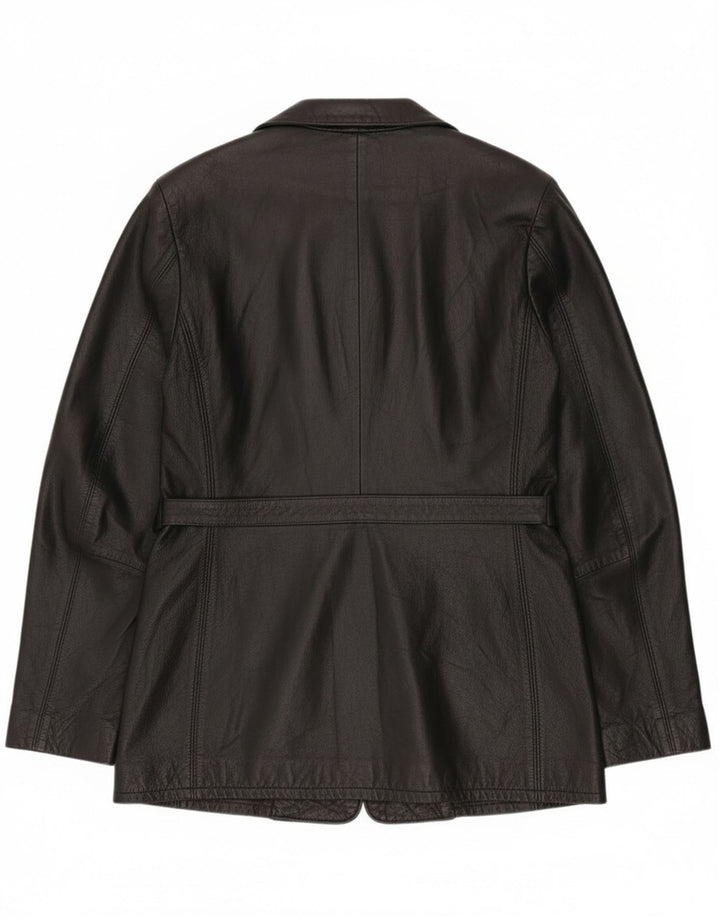 Vagabond Womens Leather Jacket UK 16 Large Black Leather