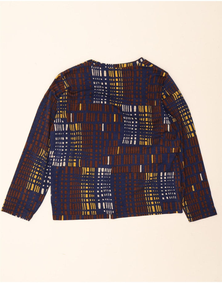 Liola Womens 2 Piece Set IT 50 XL Navy Blue Geometric Wool