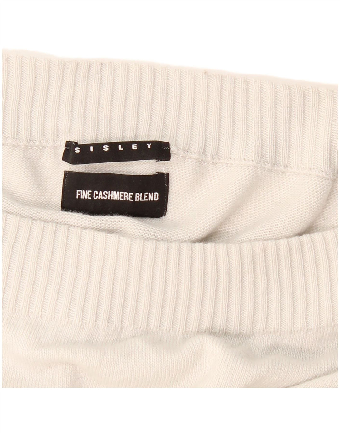 SISLEY Womens Batwing Boat Neck Jumper Sweater UK 10 Small Grey Polyamide